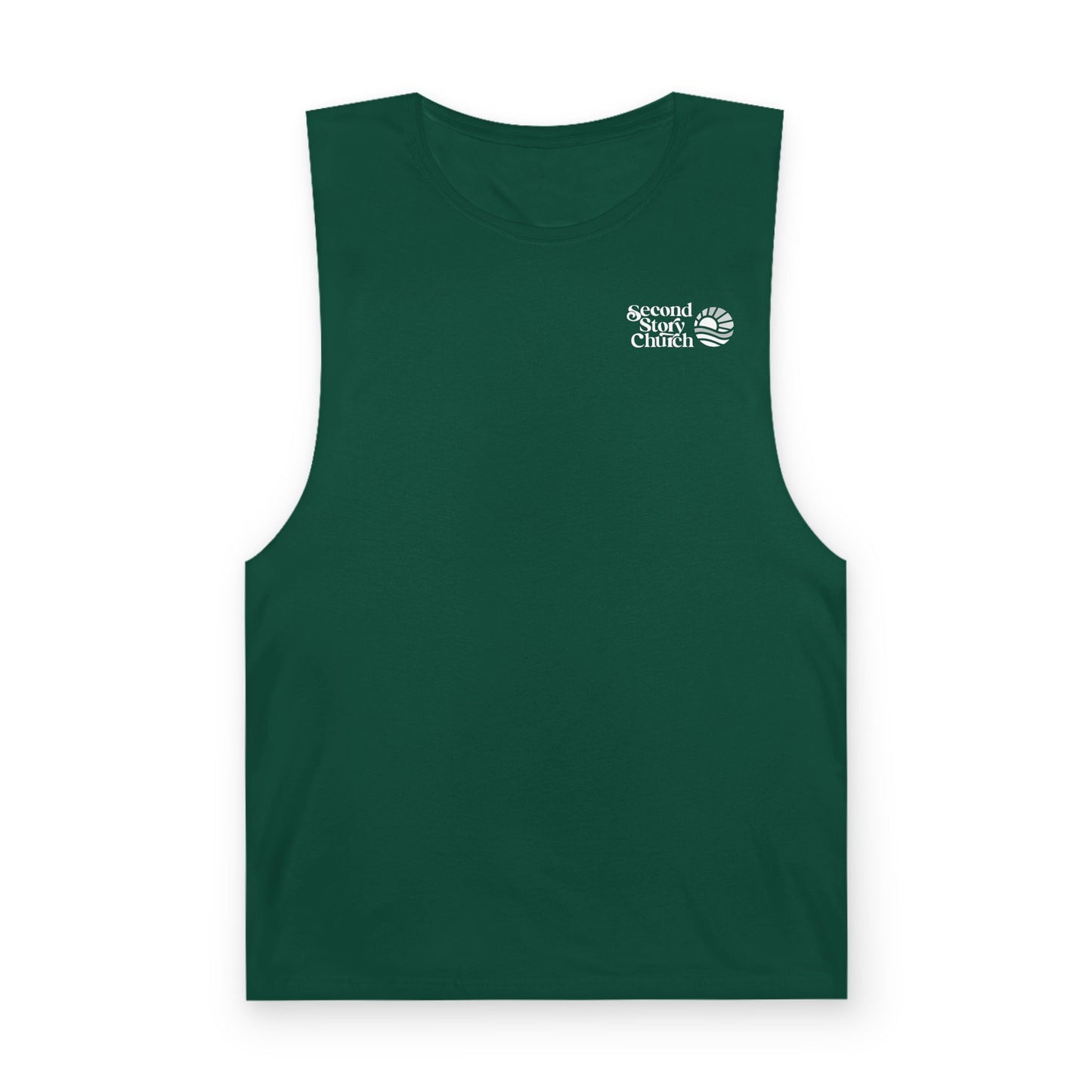 Second Story Church Muscle Tank - White Logo