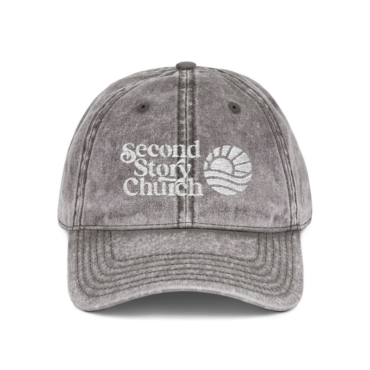 Vintage Embroidered Church Cap - "Second Story Church" Retro Dad Hat