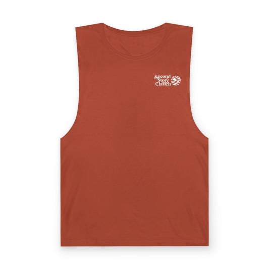 Second Story Church Muscle Tank - White Logo