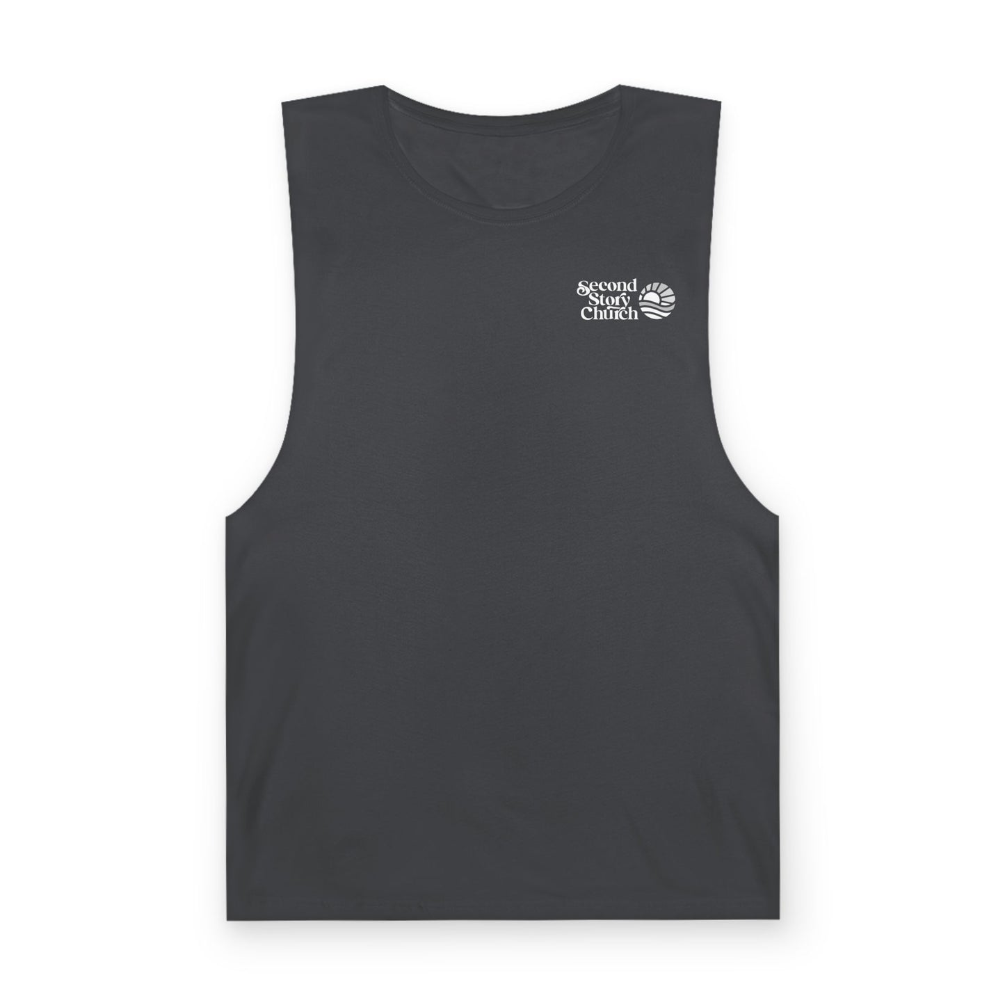 Second Story Church Muscle Tank - White Logo