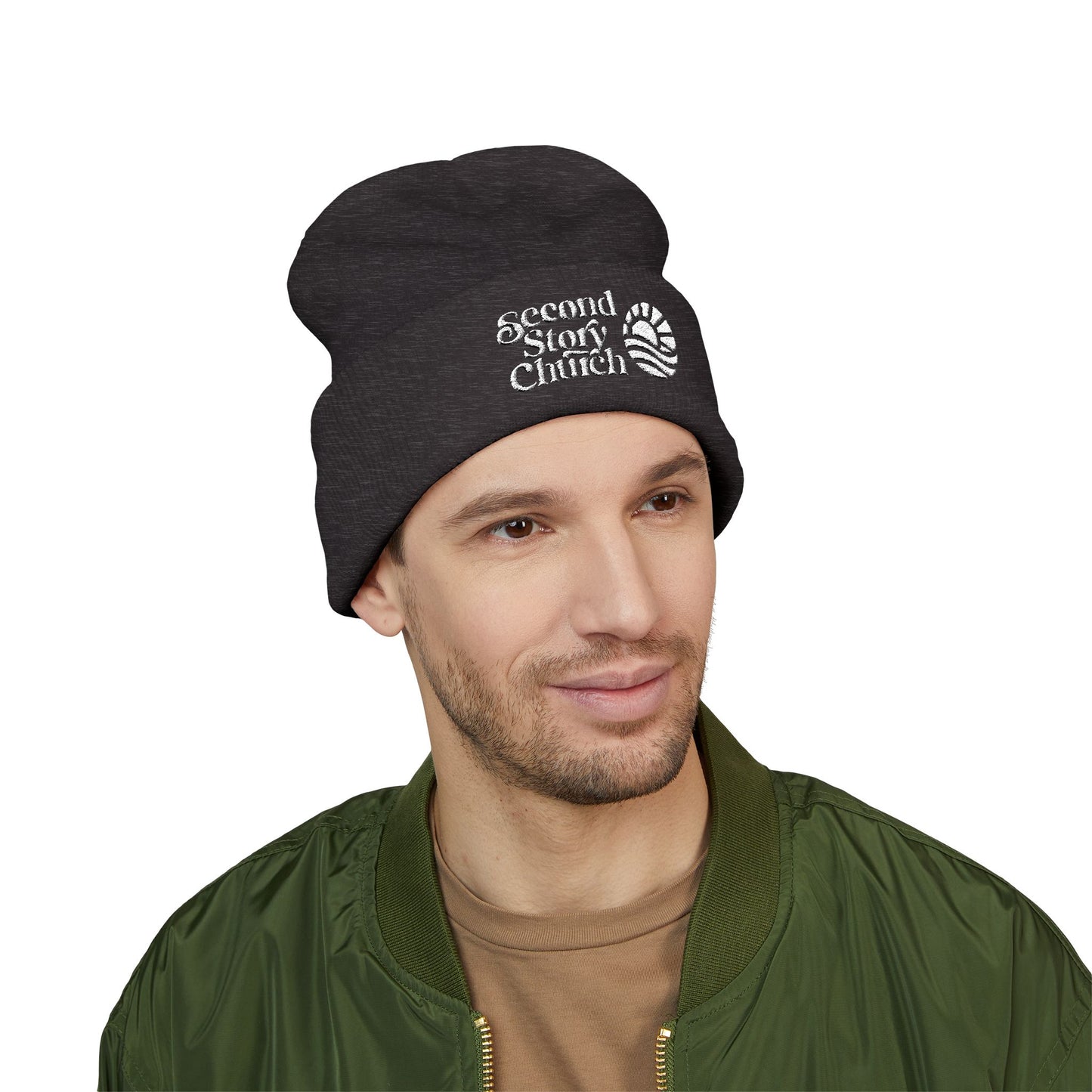 Second Start Church Embroidered Cuffed Beanie