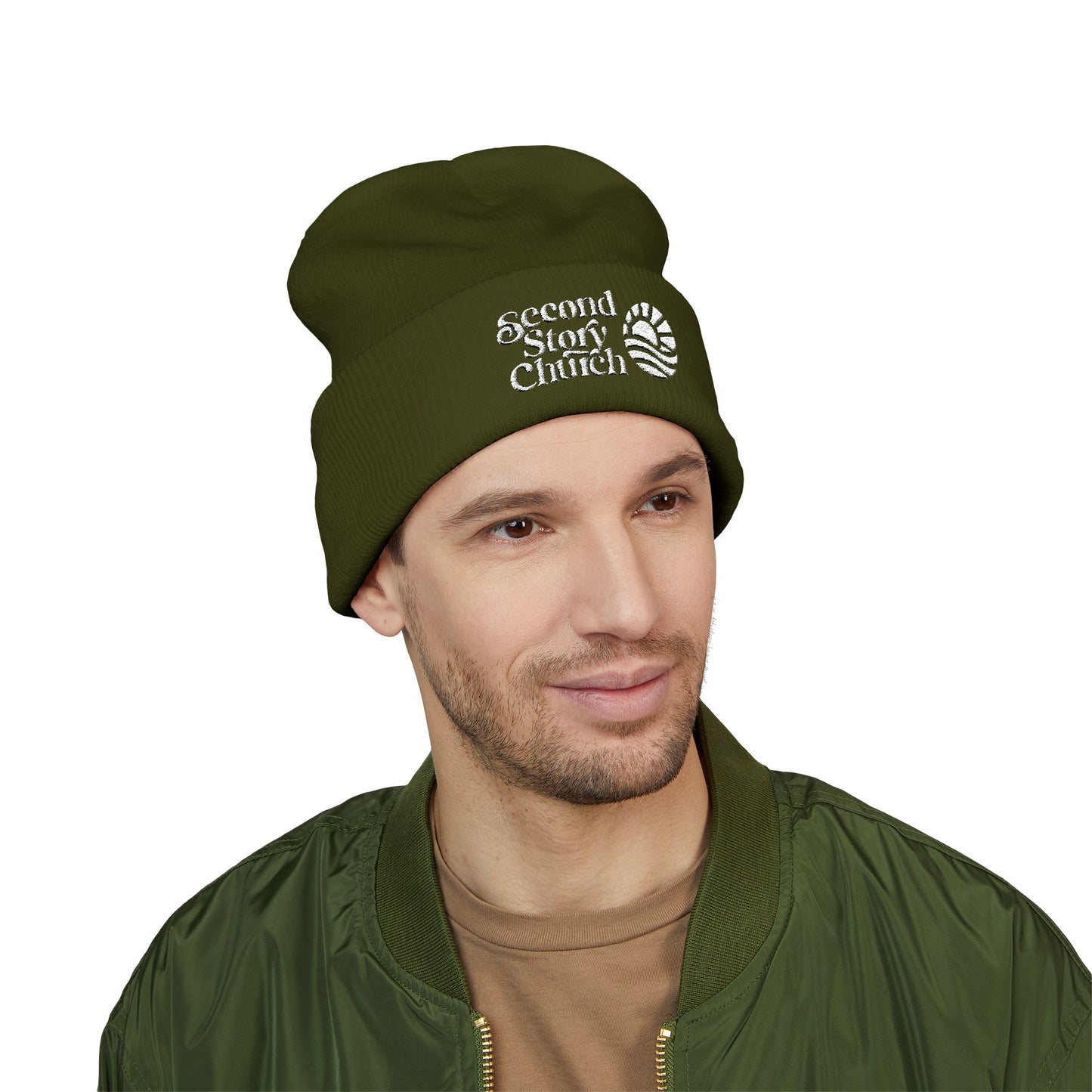 Second Start Church Embroidered Cuffed Beanie