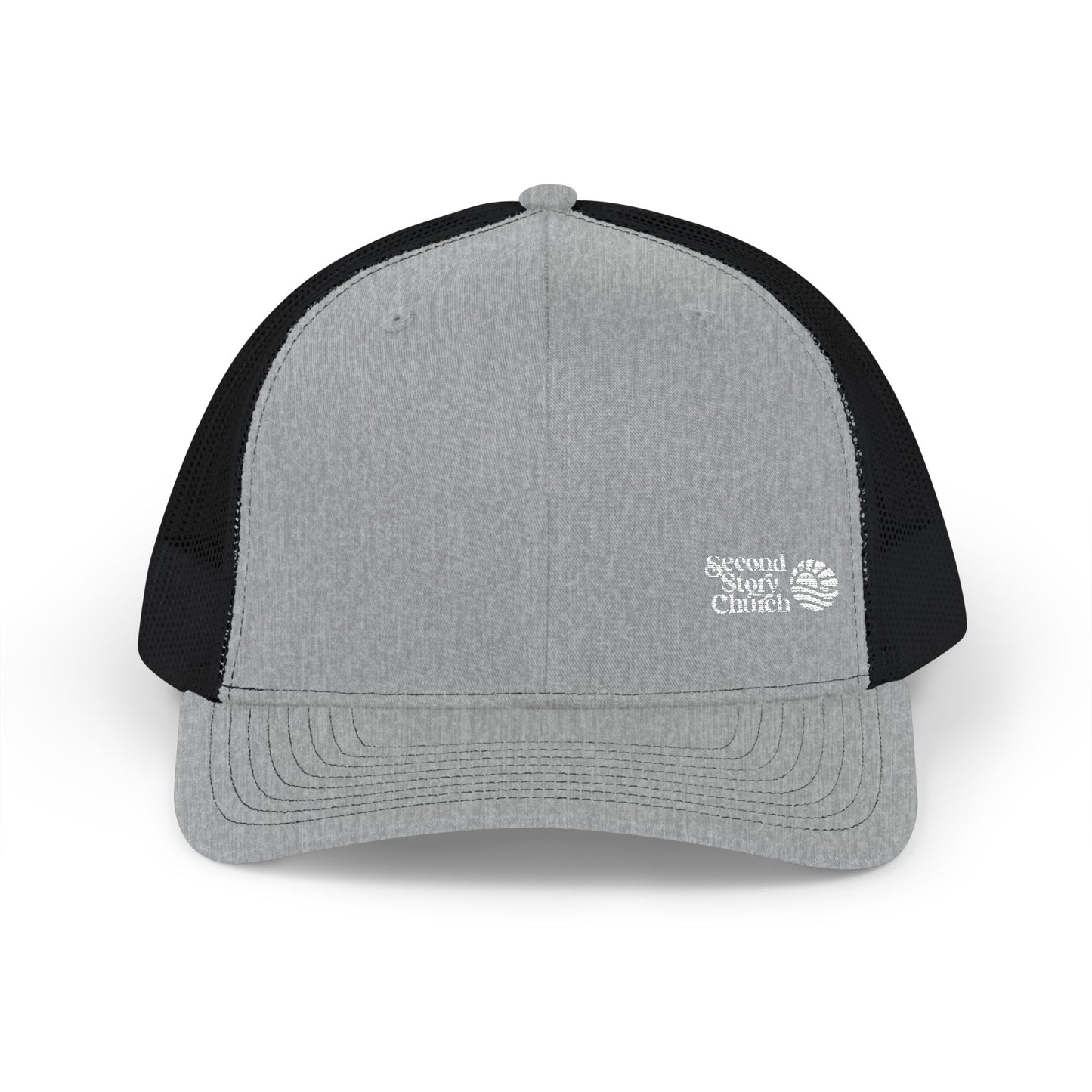 Second Story Church Embroidered Trucker Cap — Snapback Mesh Hat