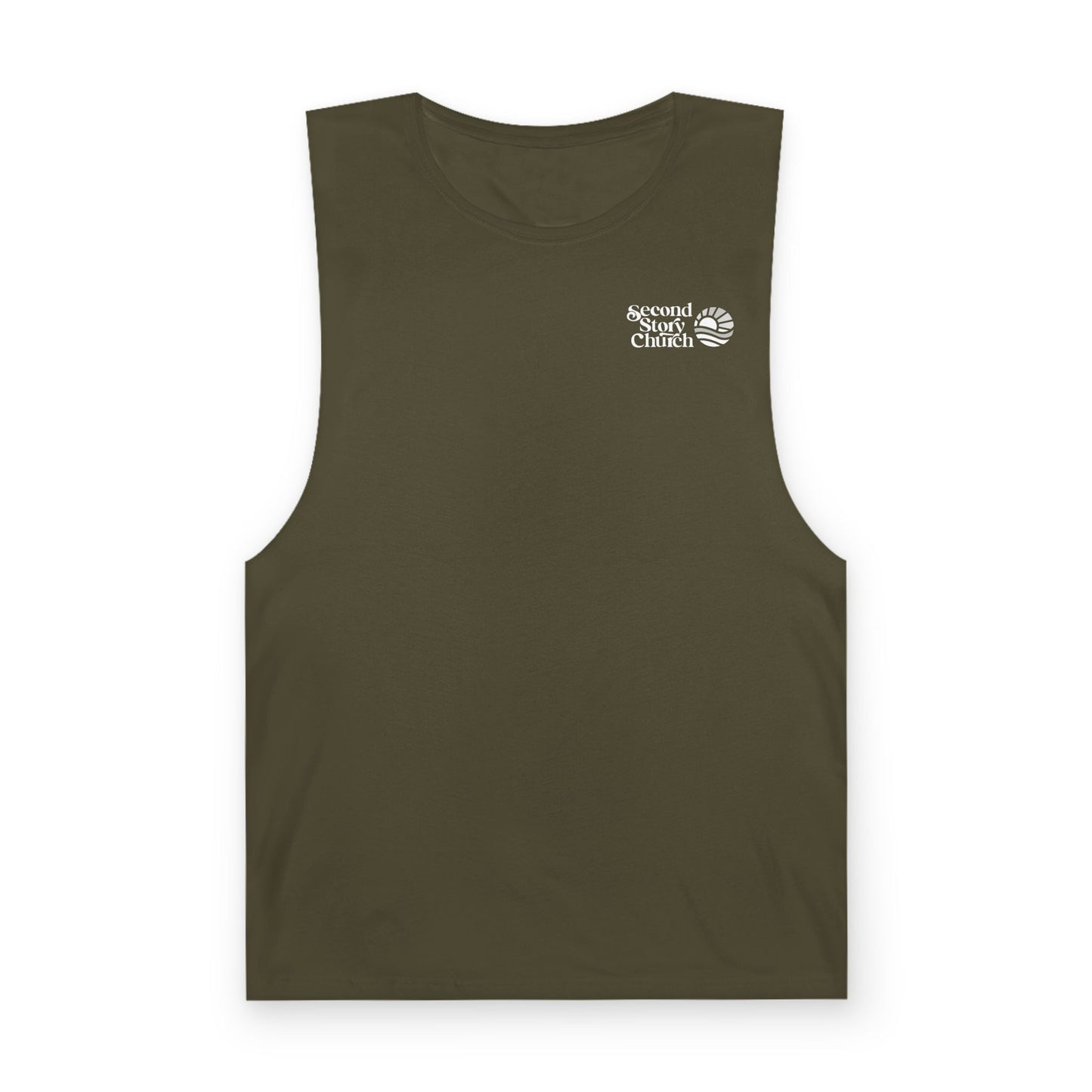 Second Story Church Muscle Tank - White Logo