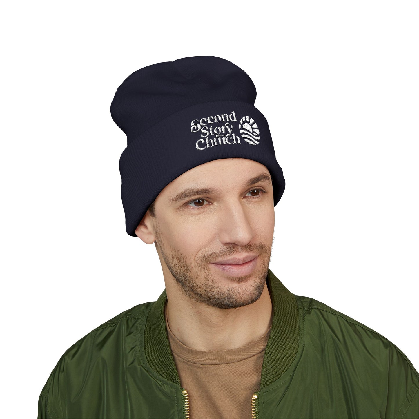 Second Start Church Embroidered Cuffed Beanie