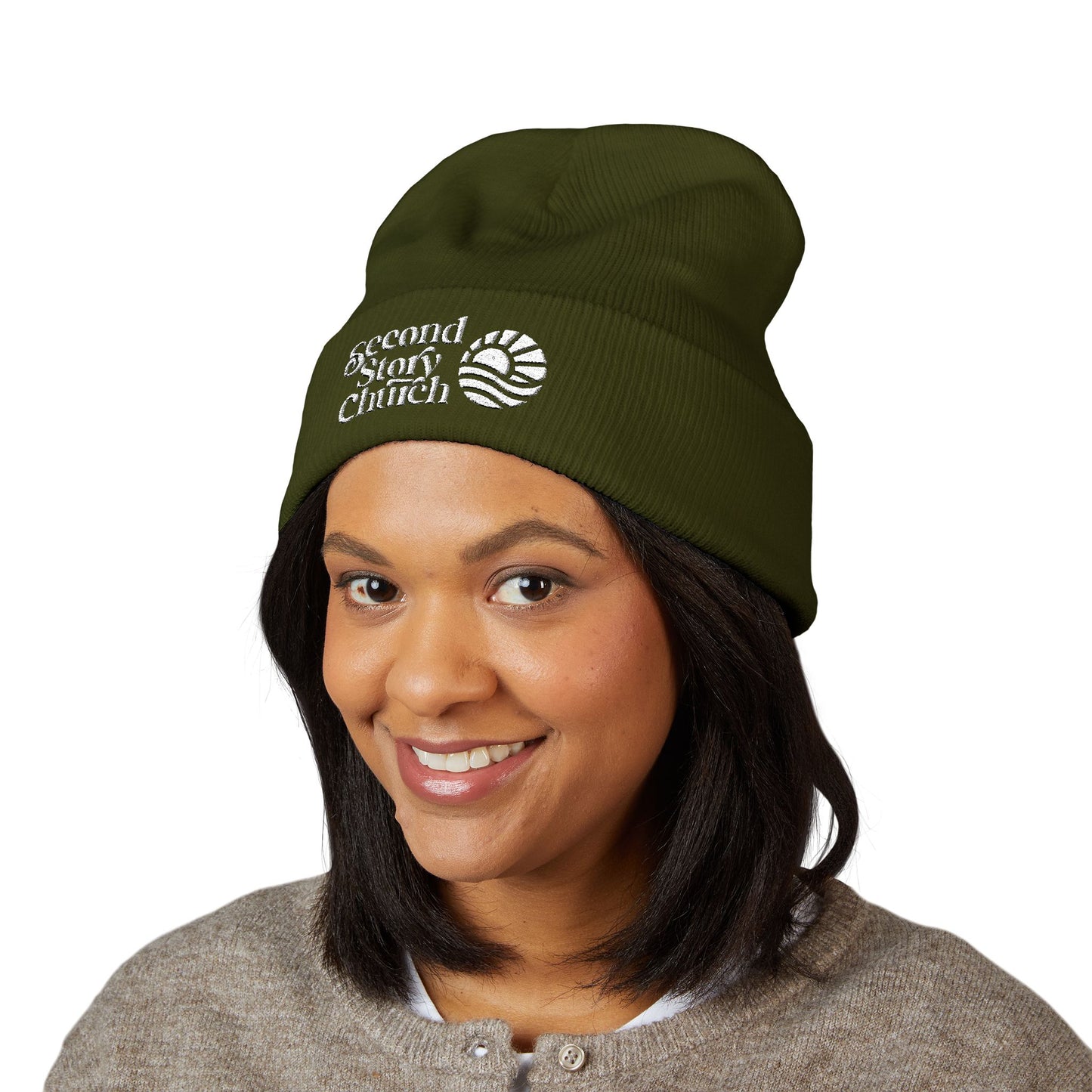 Second Start Church Embroidered Cuffed Beanie
