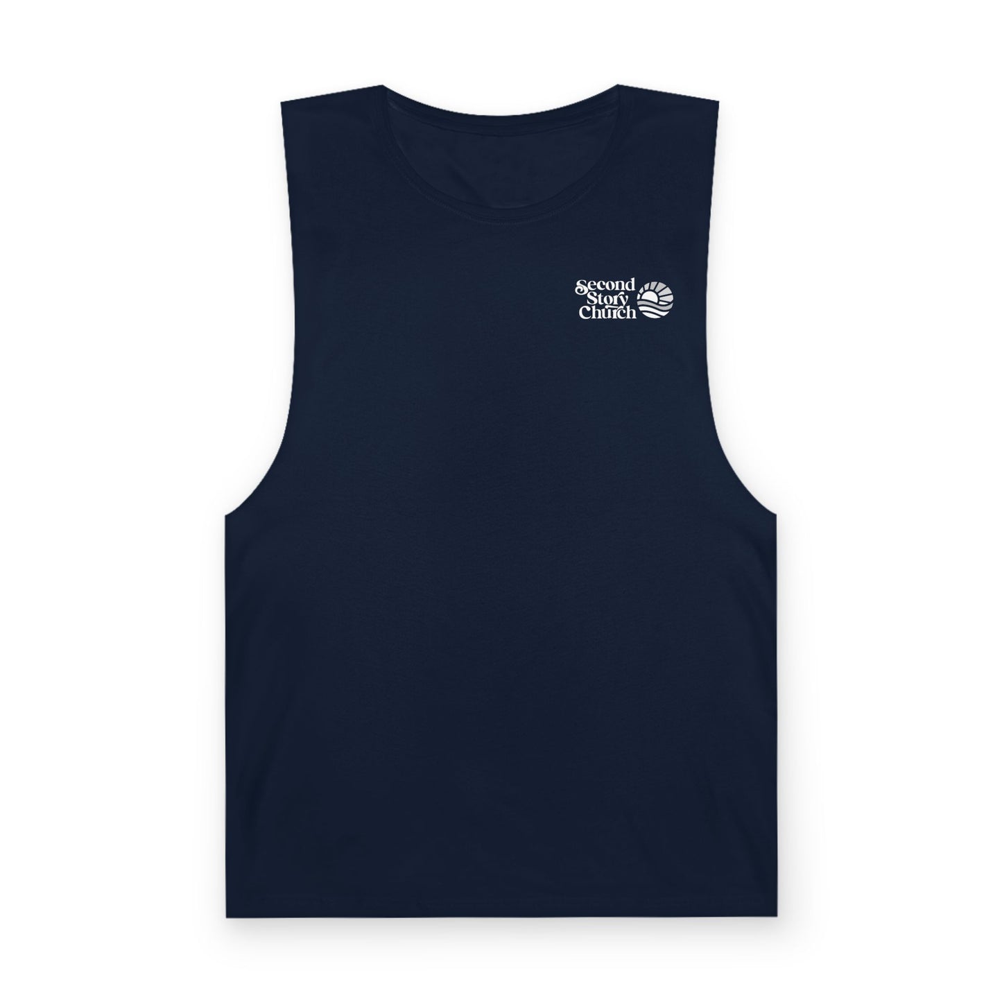 Second Story Church Muscle Tank - White Logo
