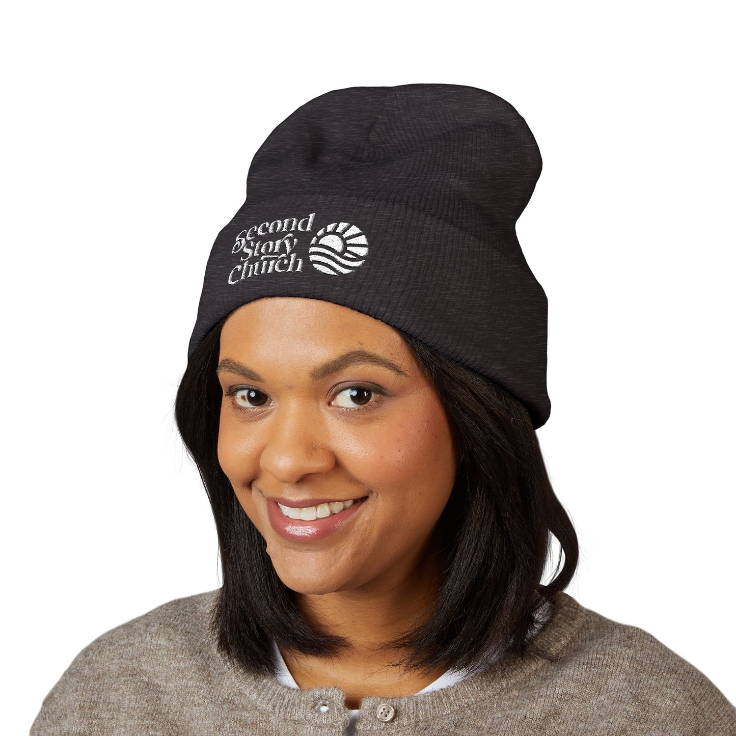 Second Start Church Embroidered Cuffed Beanie