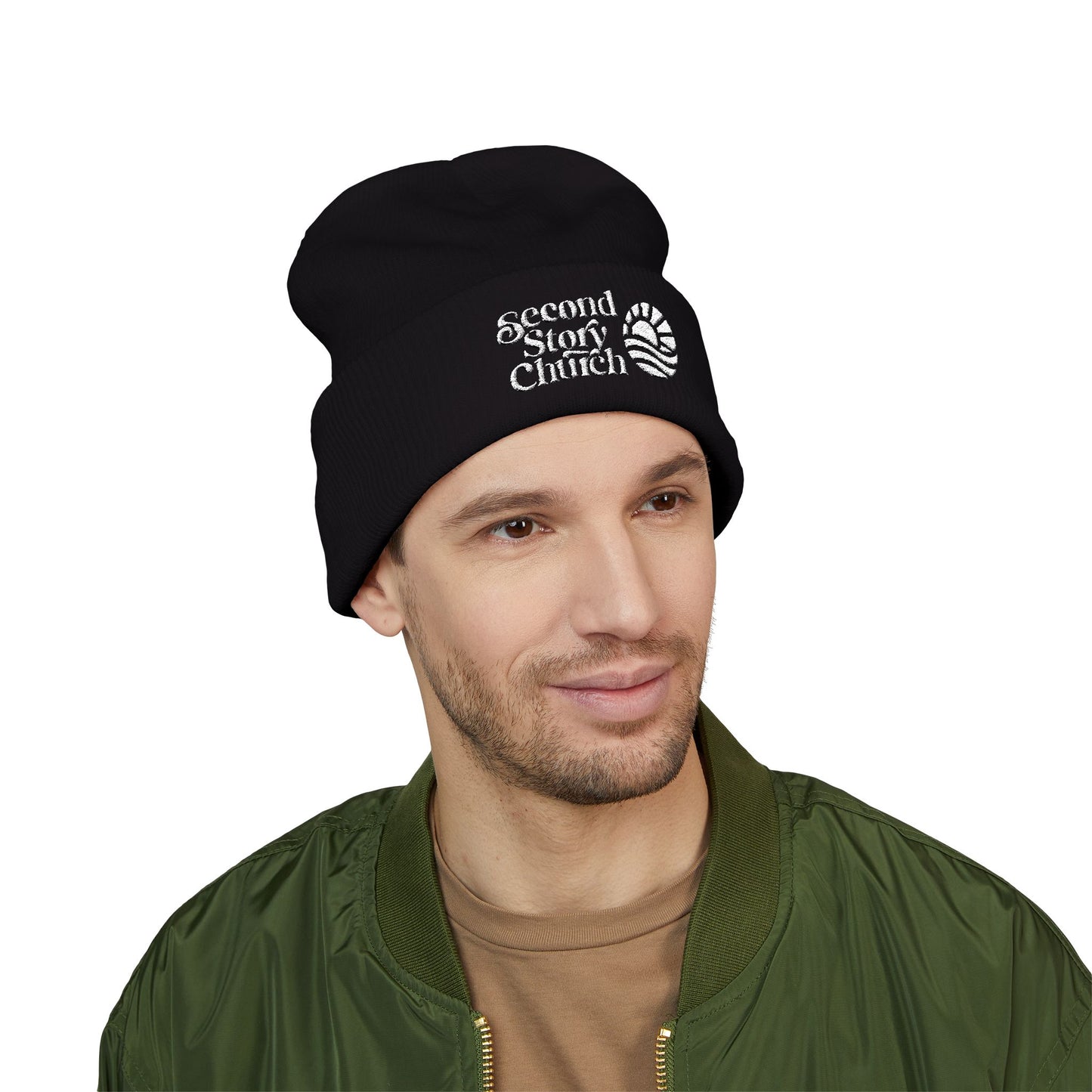 Second Start Church Embroidered Cuffed Beanie