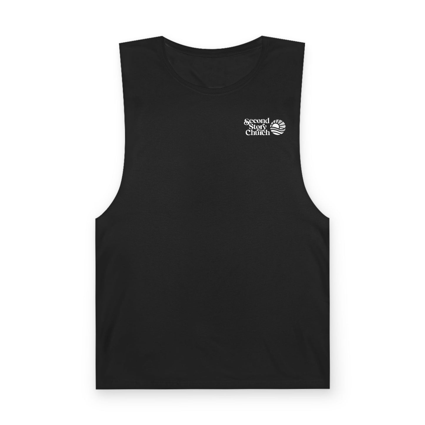 Second Story Church Muscle Tank - White Logo